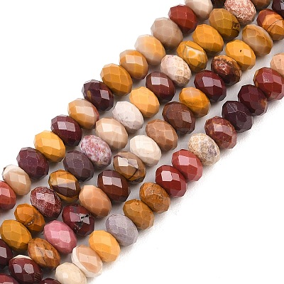 Natural Mookaite Beads Strands G-C259-A24-5x8mm-1