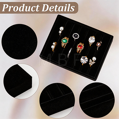 6-Slot Velvet Jewelry Display Trays ODIS-SP0002-24B-02-1