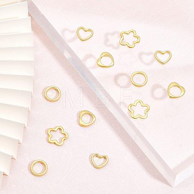 20Pcs 4 Style Rack Plating Alloy Bead Frame FIND-CA0006-18-1