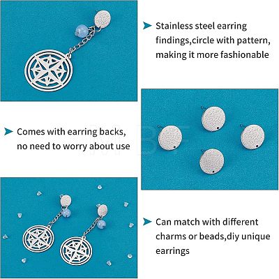 Unicraftale 160Pcs 304 Stainless Steel Stud Earring Findings and 160Pcs Plasric Ear Nuts STAS-UN0034-91-1