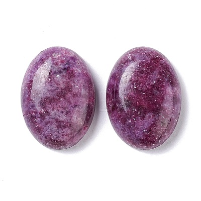 Natural Lepidolite/Purple Mica Stone Cabochons X-G-K317-B09-1