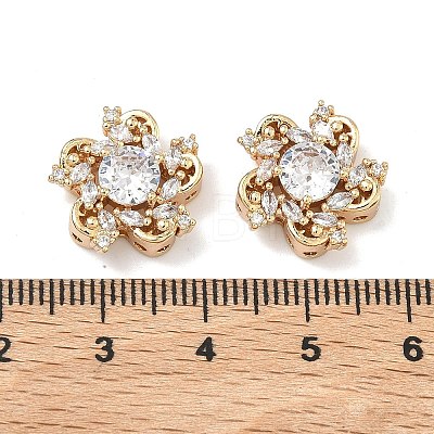 Brass Pave Cubic Zirconia Multi-Strands Links KK-B172-21G-01-1
