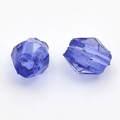 Faceted Bicone Transparent Acrylic Beads DBB3mm04-1