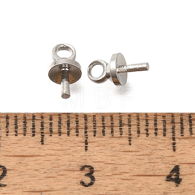 Brass Cup Pearl Peg Bails Pin Pendants KK-H506-10B-P-1