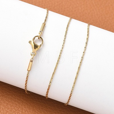 Unique Unisex 304 Stainless Steel Beading Chain Necklaces NJEW-M023-008-1