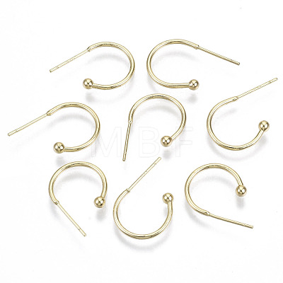 Brass Half Hoop Earrings KK-R112-040-NF-1