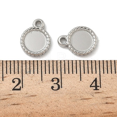 304 Stainless Steel Pendant Cabochon Settings STAS-D127-02P-1