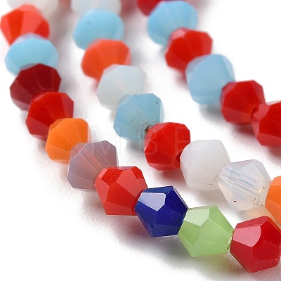 Opaque Solid Color Imitation Jade Glass Beads Strands EGLA-A039-P4mm-D16-1