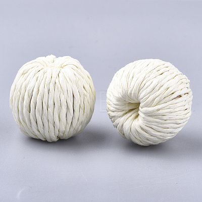 Handmade Paper Woven Beads WOVE-Q077-14A-07-1