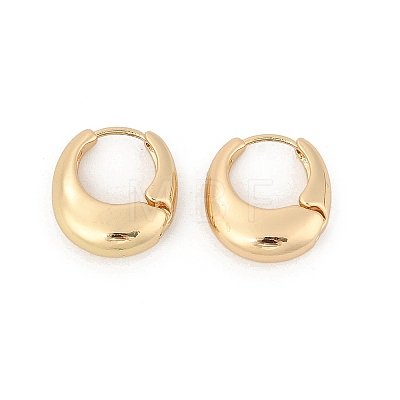 Brass Hoop Earrings for Women EJEW-U041-01G-1