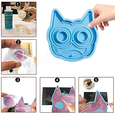 Owl Shape Food Grade DIY Silicone Pendant Molds SIL-CJC0001-02-1