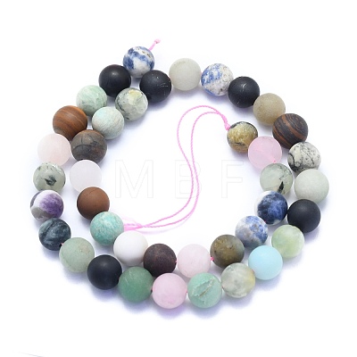 Natural Mixed Gemstone Beads Strands G-K310-H01-10mm-1