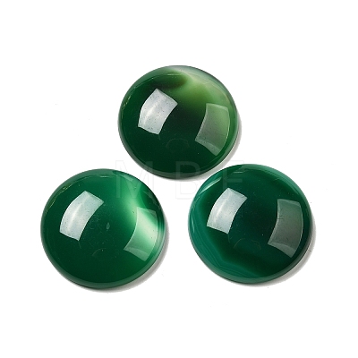 Natural Green Onyx Agate Cabochons G-E492-F-05-1