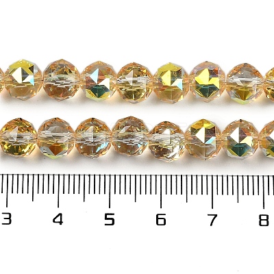 Transparent Electroplate Glass Beads Strands EGLA-N002-34C-C23-1