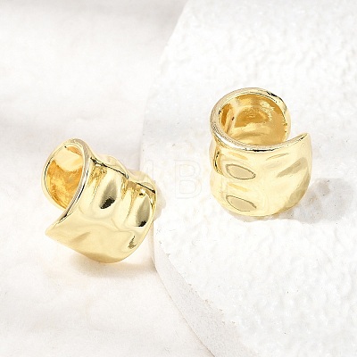 Brass Chunky Cuff Earrings EJEW-C186-11G-1