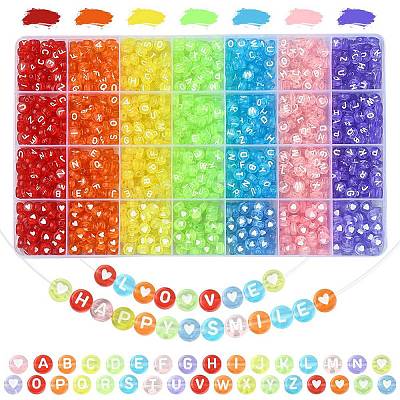 1400Pcs Transparent Acrylic Beads TACR-YW0002-02-1