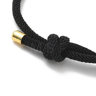 Adjustable Nylon Round Milan Cord Slider Bracelet Making FB-H001-01G-15-1