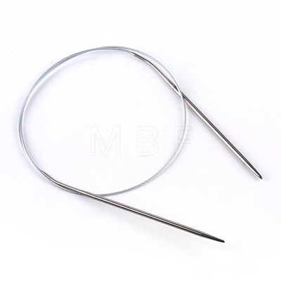 Steel Wire Stainless Steel Circular Knitting Needles and Random Color Plastic Tapestry Needles TOOL-R042-800x3mm-1