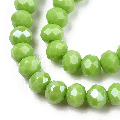 Electroplate Glass Beads Strands EGLA-A034-P8mm-A28-1