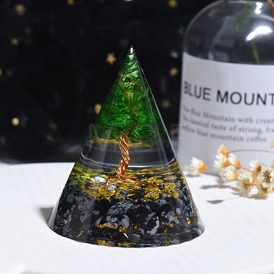 Orgonite Cone Epoxy Resin Display Decorations PW-WG399C4-01-1