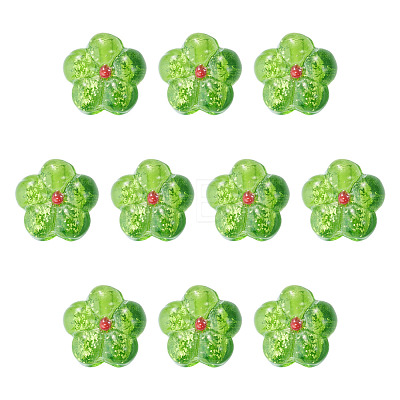 10Pcs Transparent Handmade Bumpy Lampwork Beads LAMP-TADJ0001-48D-1