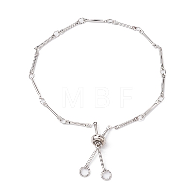 Brass Bar Link Chain Bracelet Making AJEW-JB01187-02-1