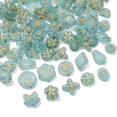 Frosted Transparent Acrylic Beads OACR-Z041-07-1