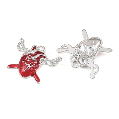 Rack Plating Alloy Enamel Pendants AL-CBA2B10-01P-05-1