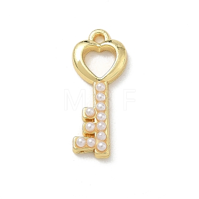 Brass & Imitation Pearl Pendants KK-A300-19G-1