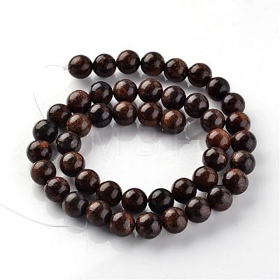 Natural Bronzite Round Beads Strands G-E330-8mm-03-1