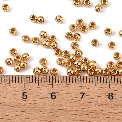 Rack Plating and Vacuum Plating Brass Round Spacer Beads KK-I601-3mm-G-RS-1