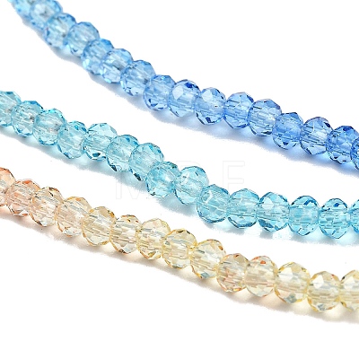 Transparent Painted Glass Beads Strands DGLA-A034-T1mm-A13-1