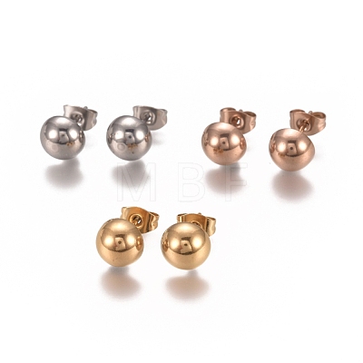 304 Stainless Steel Stud Earrings EJEW-L215-55B-1