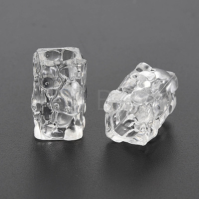 Transparent Crackle Acrylic European Beads X-CACR-S010-09-1