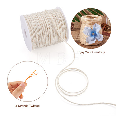 Craftdady 2Rolls 2 Colors Earthy Colored Jute Cord OCOR-CD0001-06-1