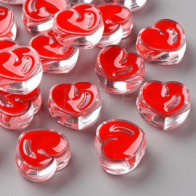 Transparent Enamel Acrylic Beads TACR-S155-004F-1