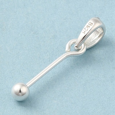 925 Sterling Silver Pendant Bails STER-P048-01A-S-1