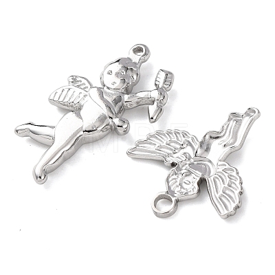 5Pcs 304 Stainless Steel Pendants STAS-P432-08P-1