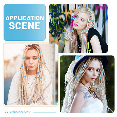 2Bags 2 Styles Resin Hair Beads for Hair Braiding Tool DIY-CA0008-38A-1