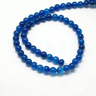 Natural Agate Beads Strands X-G-G583-6mm-12-1