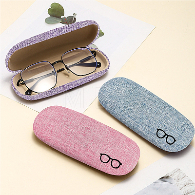1Pc Oval Polyester Eyeglass Cases AJEW-CN0007-32B-1