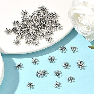 Flower Alloy Spacer Beads X-PALLOY-ZN152-AS-RS-1