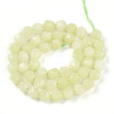 Dyed Natural White Jade Beads Strands G-T139-8mm-46K-1