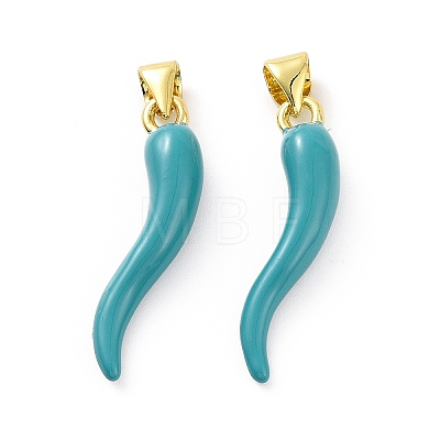 Rack Plating Brass Enamel Charms KK-C008-19G-02-1