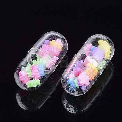 Openable Transparent Plastic Capsule Container KY-S159-03H-1
