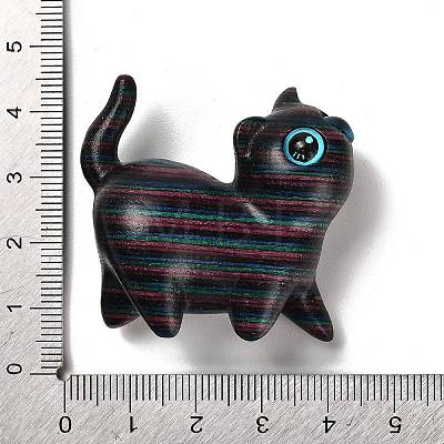 Wood Cat Shape Figurines DJEW-D011-01A-1