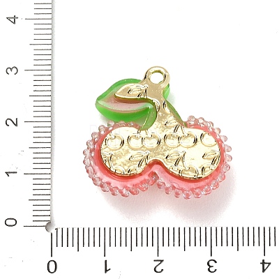 AB Color Alloy & Resin Beaded Pendants RE-CBA4A70-02C-1