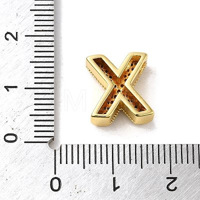 Brass Micro Pave Clear Cubic Zirconia Charms ZIRC-C009-01G-X-1