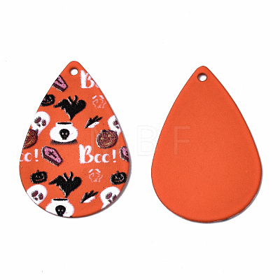 Spray Painted Iron Pendants IFIN-T016-83-1