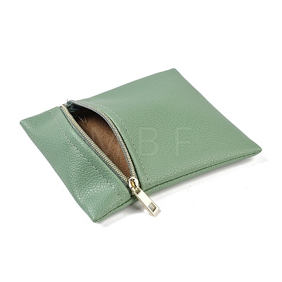 Imitation Leather Jewelry Storage Zipper Bags ABAG-G016-01C-06-1